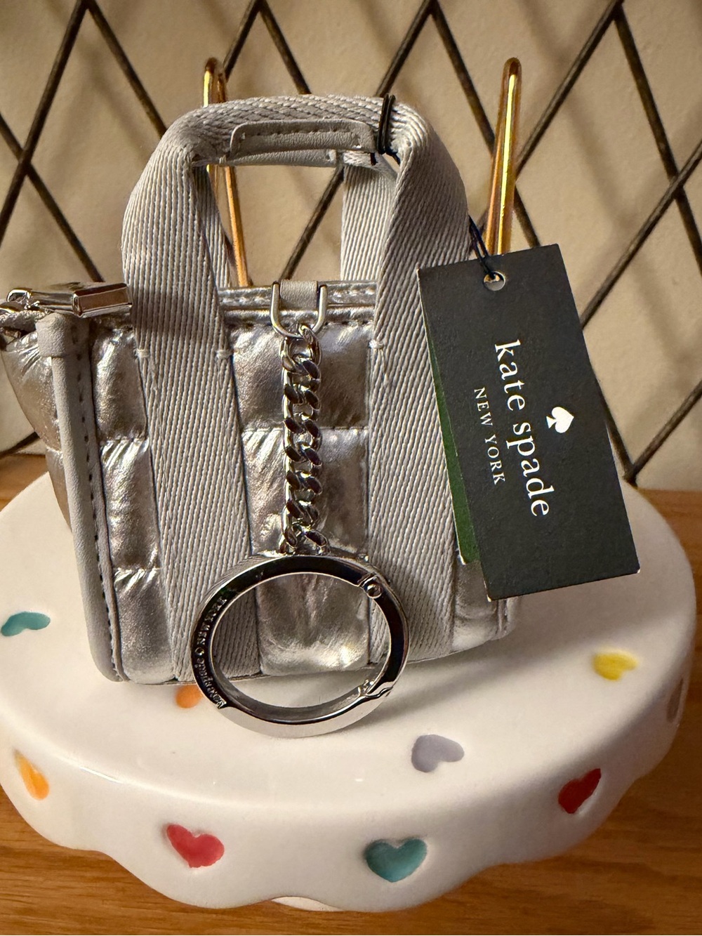 Kate Spade”Kip” Puffy Bag Charm